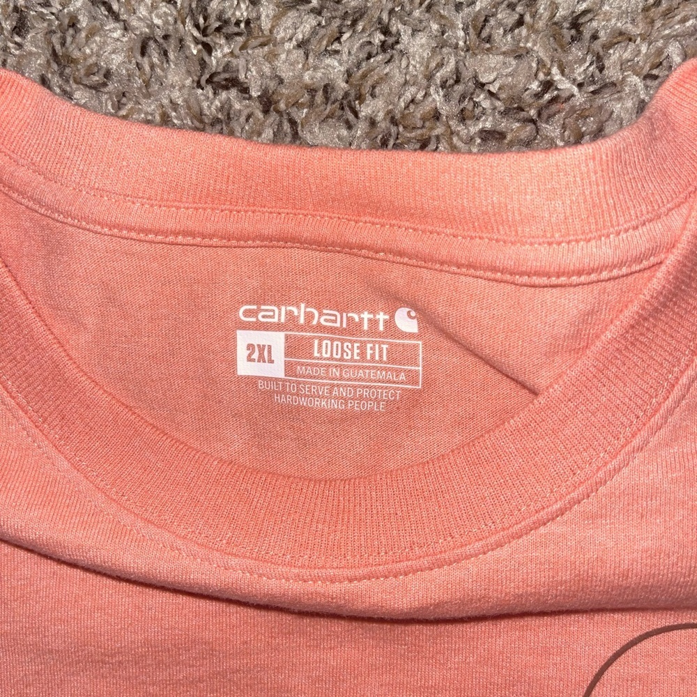 Carhartt Men's Coral “Durable Goods” Short Sleeve Tee - Picture 3 of 5